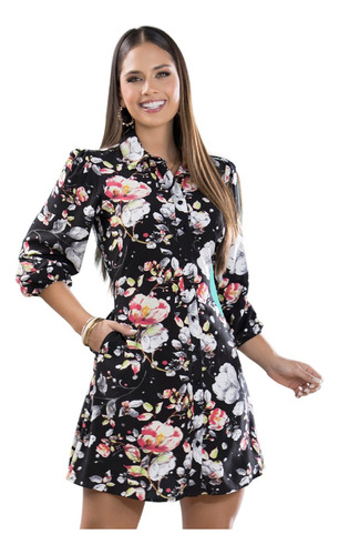 Vestido Zeús T&t: Elegancia Colombiana Con Estampado Floral