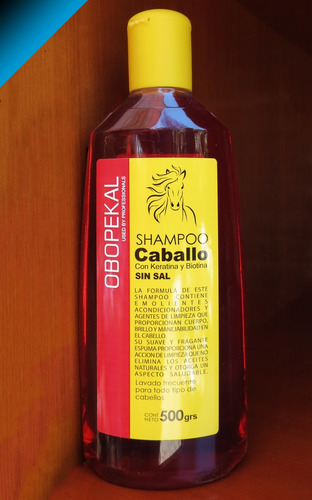 Shampoo Caballo Con Keratina Y Biotina - Sin Sal - Obopekal