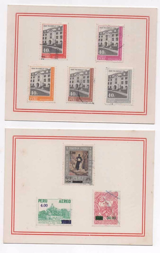 2 Lote Completa De Estampillas Peruanas (Usado)
