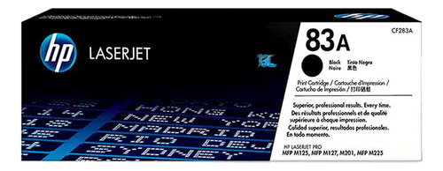 Toner Hp 83x Color Negro Rendimiento 2200 Paginas 1pcf283x