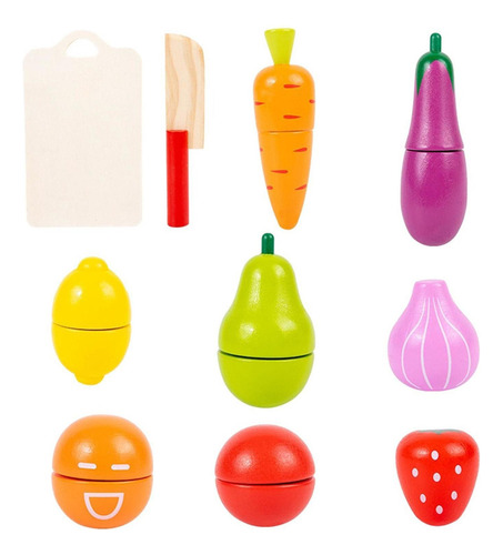 Montessori Frutas Verduras Juguetes Juego De Rol Para Niños