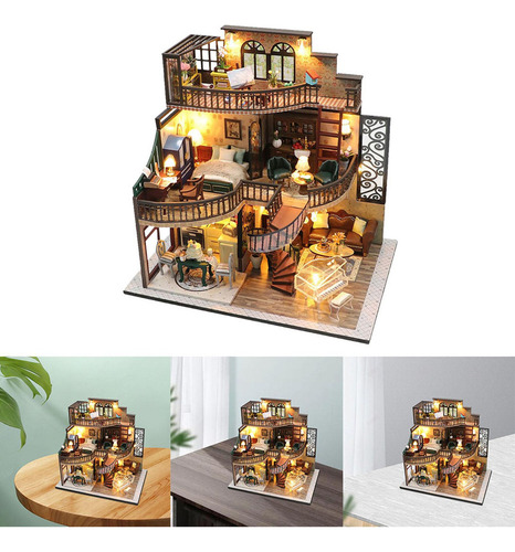 Nuevo Kits De Montaje De Casa De Muñecas De Madera, Arte En