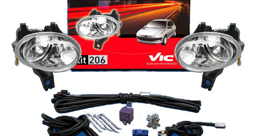 Kit Faros Auxiliares Antiniebla Compatible Con Peugeot 206 1