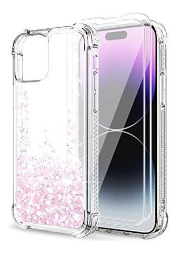 Sunstory Para iPhone 14 Pro Max Case Clear Glitter Fz2gy