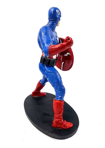 Personagem Filme Capitão America Pequeno C/ Escudo Em Resina