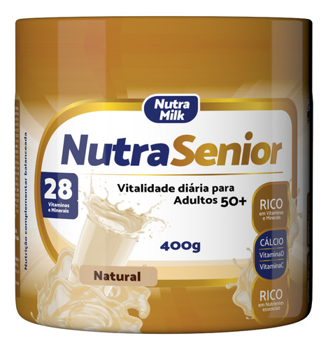 Nutra Senior Adulto 50+ Complemento Alimentar 400g Sabor Natural