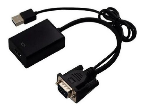 Adaptador Vga A Hdmi Con Usb Para Sonido Y Potencia Agiler 