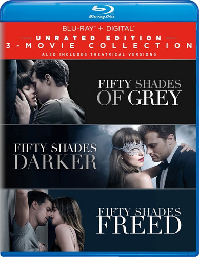 Blu Ray Fifty Shades Gery Trilogy Freed Darker Original 