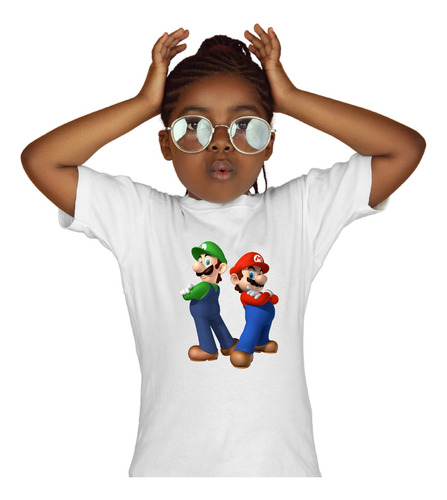 Playera Mario Bros Y Luigi Amigos Nintendo Personalizada