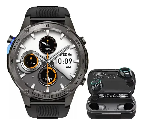 Relógio Smartwatch Compatível Com Strava Iphone E Android Preto Preto ...