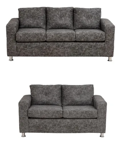 Living George 32 Cuero Auris Gris / Muebles América