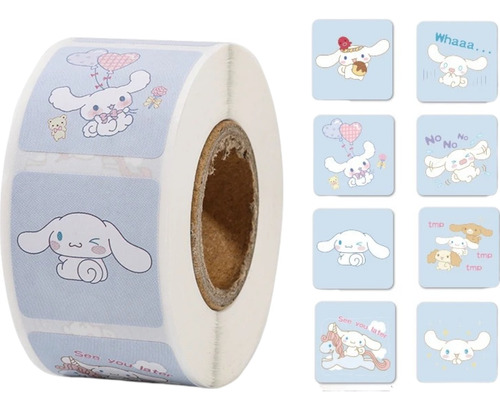 Rollo Stickers 500 Unidades Cinnamoroll