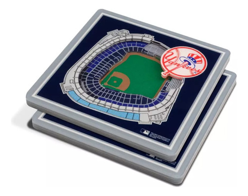 Yankees Blue 3d Stadiumviews Posavasos