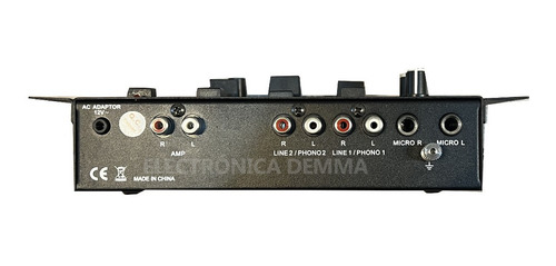Imagen 4 de 4 de Consola Mixer Dj Stereo 3 Canales 4 Entradas + Usb Bluetooth