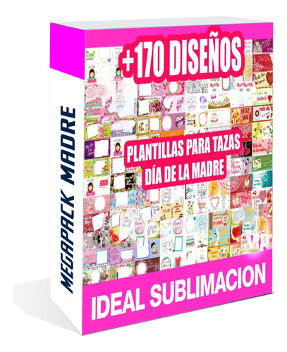 Mega Kit Plantillas Sublimación Tazas Día De La Madre Regalo