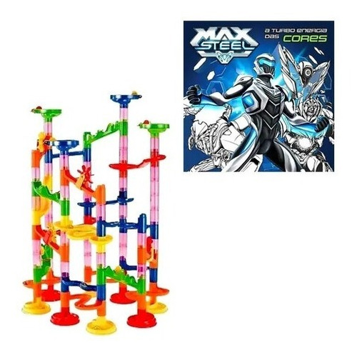  Pista De Corrida Rola Bola 105 Peças+max Steel