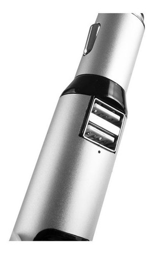 Imagen 2 de 10 de Cargador Auto Carga Rapida Usb + Auricular Bluetooth Noga Ep