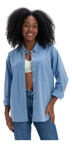 Camisa Oxford Oversize Relax Fit American Eagle Mujer