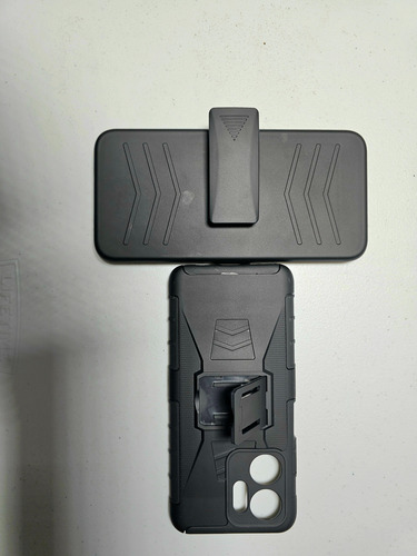 Funda Uso Rudo + Clip + Mica De Regalo Negro Xiaomi Redmi 9c / 10a