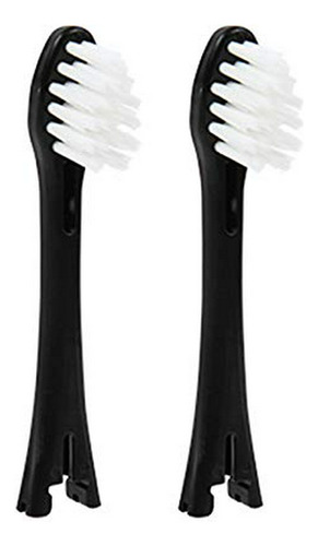 Ionpa Compact Replacement Brush Head - Black, 2pcs-pack, Ion