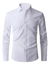 Comprar Camisa Slim Fit Blusa Social Masculina Manga Longa Camiseta.