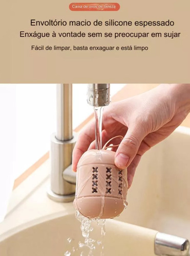 Porta Esponja De Silicone P/ Maquiagem Perfeito P/ Viagens