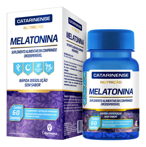 Kit 2 Melatonina Catarinense Sem Sabor 60 Comprimidos