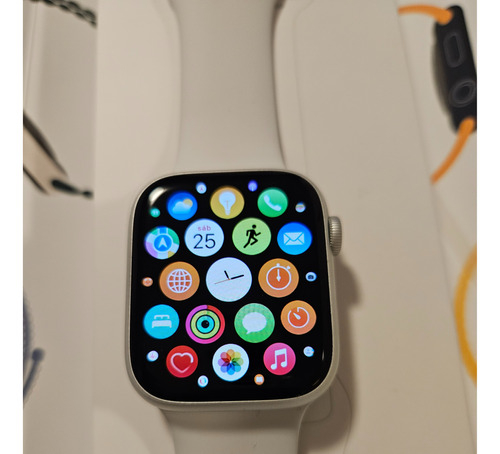 Apple Watch Series 8 45 Mm Gps Aluminio Correa Blanca