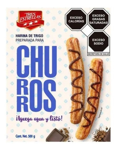 Harina Para Churros Tres Estrellas Solo Agrega Agua 500g