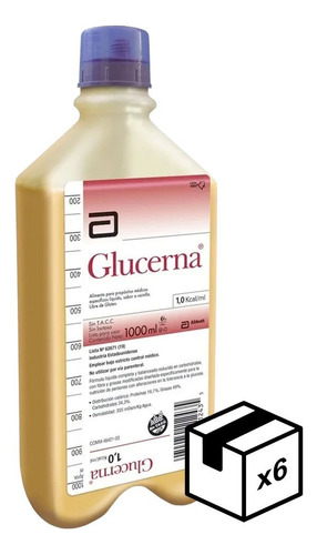 Pack 6 Glucerna Rth Nutrición Enteral Vitaminas Minerales Sabor Vainilla