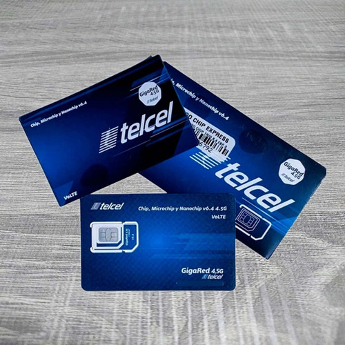 2 Sim Chip Telcel Lada 55 Incluye Recarga De $200 Ilimitado