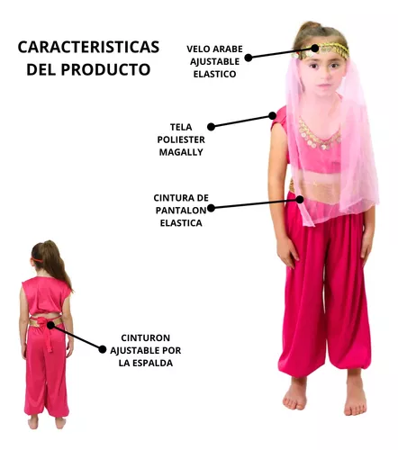 Disfraz de Princesa Árabe Velos para infantil