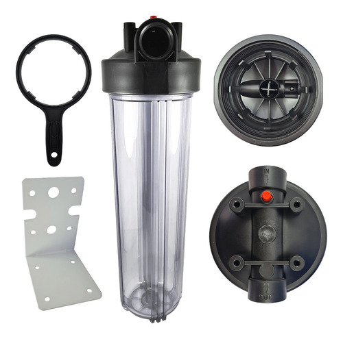 Filtro Big Blue 20'' Chave E Suporte Com Refil Plissado Cor Transparente