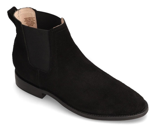 Fino Botín De Hombre Chelsea Goodyear Welt Gamuza Negro