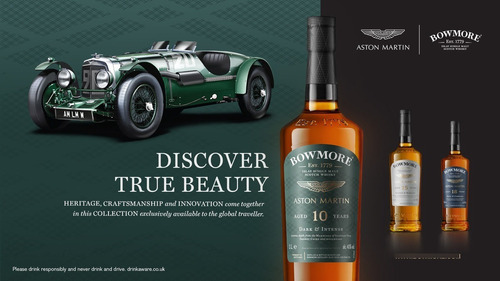 Imagen 5 de 9 de Whisky Bowmore 10 Años Aston Martin 700ml En Estuche