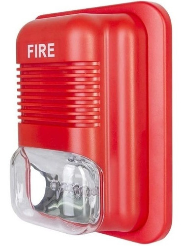 Sirena De Incendio Con Estrobo 12/24v 