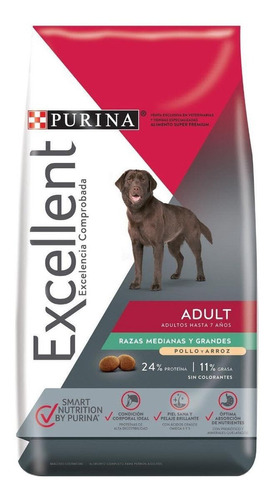 Purina Excellent Adulto Pollo Y Arroz 15kg