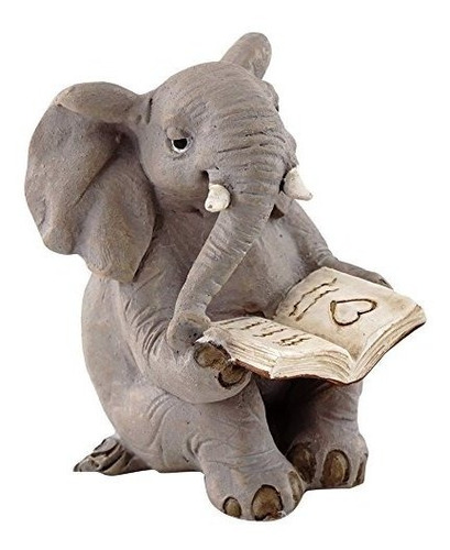 De Lectura De Elefante De Jardin Miniatura De Coleccio