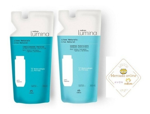 Kit Repuesto Shampoo + Acondicionador Lumina Cabello Liso