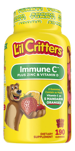 L'il Critters Kids Immune C Gummy Suplemento Con Vitamina C,