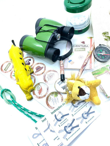 Super Kit Aventura Safari Com Lanterna Camping - 19 Itens