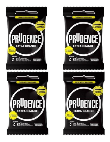 Camisinha Preservativo 56mm Extra Grande Prudence 12 Unidade