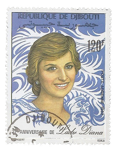 Djibouti Lady Diana -  Ex Colonia Francesa