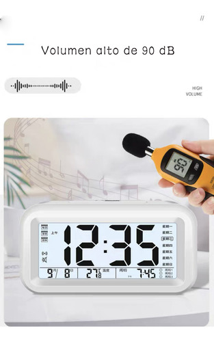 Reloj Despertador Con Pantalla Led, Fecha Y Temperatura