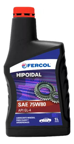Aceite De Caja Hipoidal 75w80 Fercol Botella 1 Lt Api Gl-4
