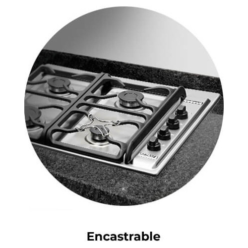 Imagen 6 de 7 de Anafe A Gas Longvie A6600xf Inox Encendido Una Mano Color Acero inoxidable