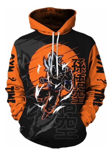 Sudadera Dragon Ball Con Capucha Adulto Moda Anime