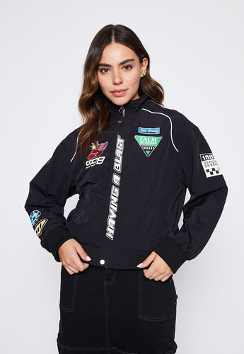 Chaqueta Mujer Negro Racer Family Shop