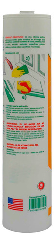 Sellador De Silicon Con Antihongos Y Fungicida Transparente