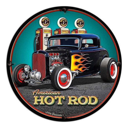 Cuadros Decorativos Vintage Hot Rod Autos Cartel No Chapa 